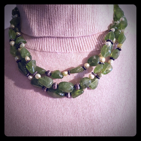 Peridot (real) 3 Strand Necklace Beautiful… - Picture 2 of 3